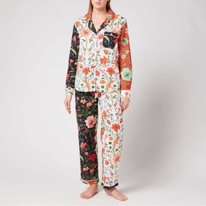 Desmond & Dempsey Patchwork Satin Pajama Set